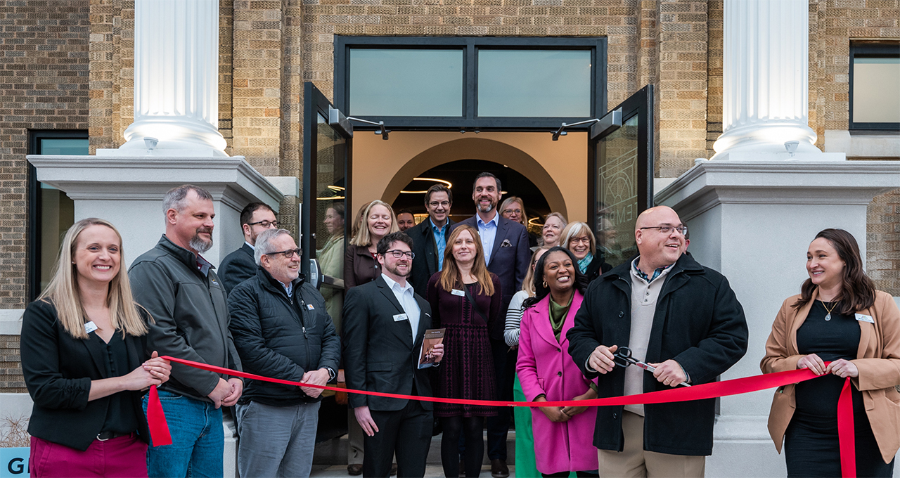 Temple Lofts ribbon cutting
